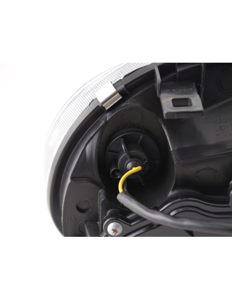 Faro Daylight LED DRL look VW Golf 4 tipo 1J 98-03 nero per guida a destra