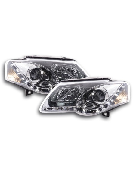 Faro Daylight LED DRL look VW Passat tipo 3C 05- cromato per guida a destra