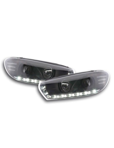 Faro Daylight LED DRL look VW Scirocco 3 Tipo 13 08- nero per guida a destra