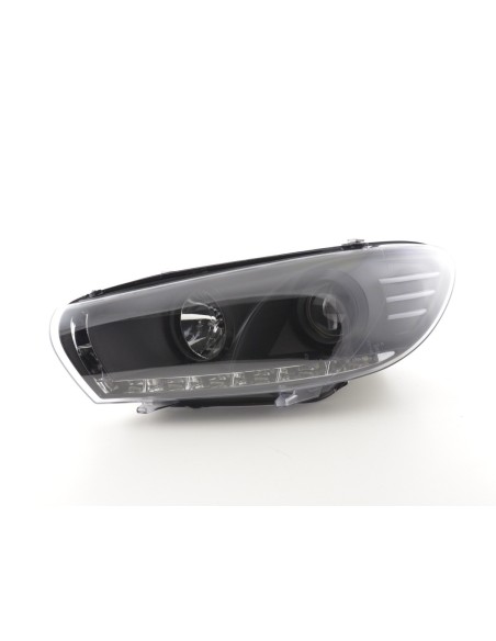 Faro Daylight LED DRL look VW Scirocco 3 Tipo 13 08- nero per guida a destra