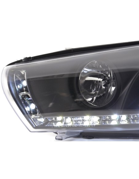 Faro Daylight LED DRL look VW Scirocco 3 Tipo 13 08- nero per guida a destra