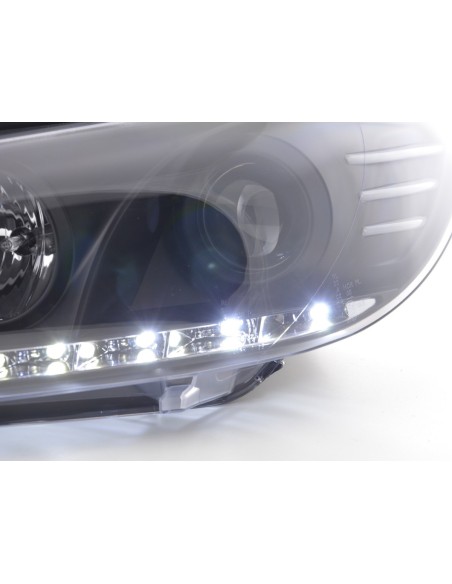 Faro Daylight LED DRL look VW Scirocco 3 Tipo 13 08- nero per guida a destra