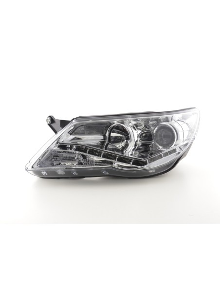 Faro Daylight LED DRL look VW Tiguan 07-11 cromato per guida a destra
