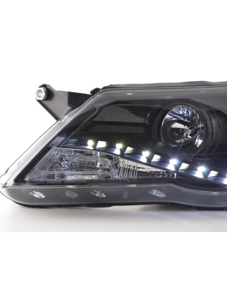 Faro Daylight LED DRL look VW Tiguan 07-11 nero per guida a destra