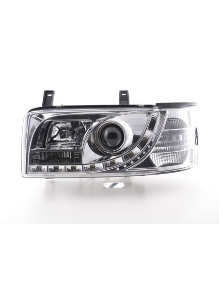 Faro Daylight LED DRL look VW Bus tipo T4 90-96 cromato per guida a destra