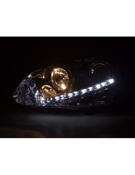 Faro Daylight Luce di marcia diurna a LED VW Golf 5 tipo 1K 03-08 cromato per guida a destra