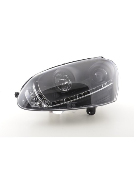 Faro diurno Luce di marcia diurna a LED VW Golf 5 tipo 1K 03-08 nero per guida a destra