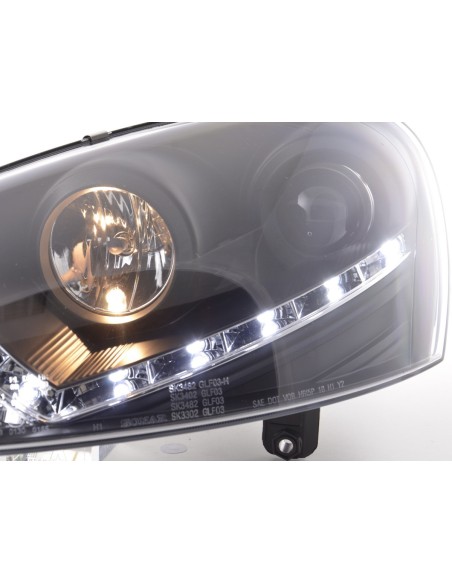 Faro diurno Luce di marcia diurna a LED VW Golf 5 tipo 1K 03-08 nero per guida a destra