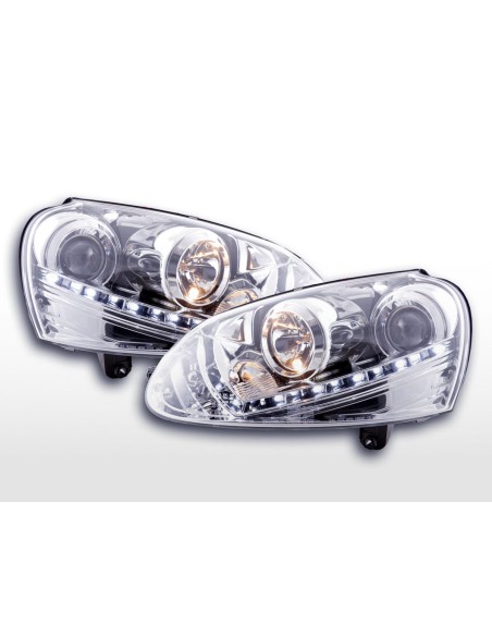 Faro Daylight Luce di marcia diurna a LED VW Golf 5 tipo 1K 03-08 cromato per guida a destra