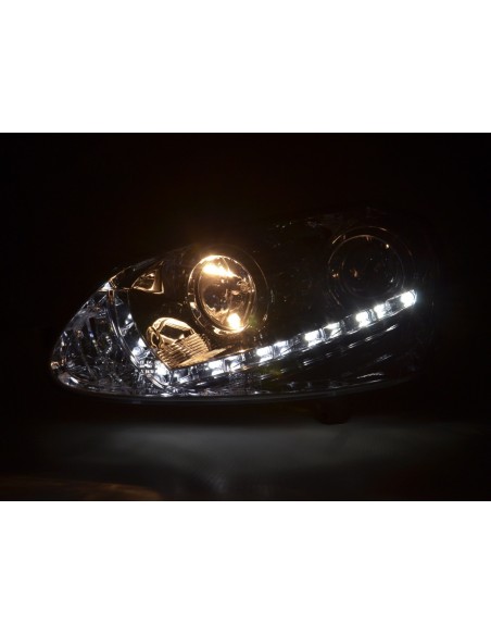 Faro Daylight Luce di marcia diurna a LED VW Golf 5 tipo 1K 03-08 cromato per guida a destra