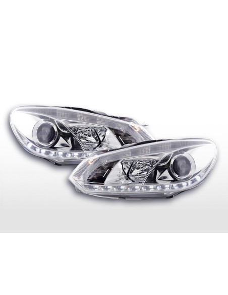 Faro diurno Luci di marcia diurna a LED VW Golf 6 tipo 1K 08- cromato per guida a destra