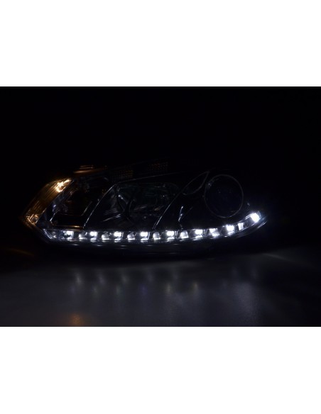 Faro diurno Luci di marcia diurna a LED VW Golf 6 tipo 1K 08- cromato per guida a destra