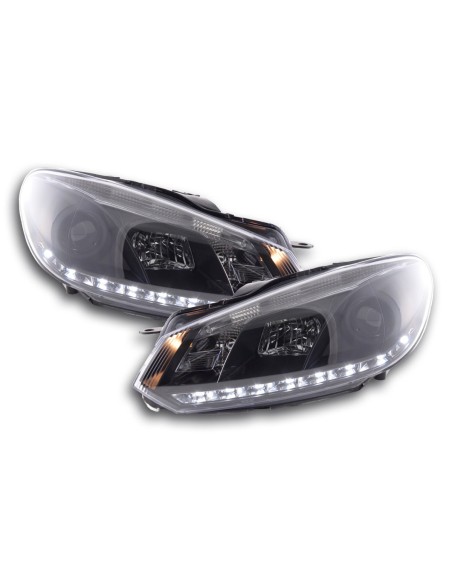 Faro diurno Luci di marcia diurna a LED VW Golf 6 tipo 1K 08- nero per guida a destra