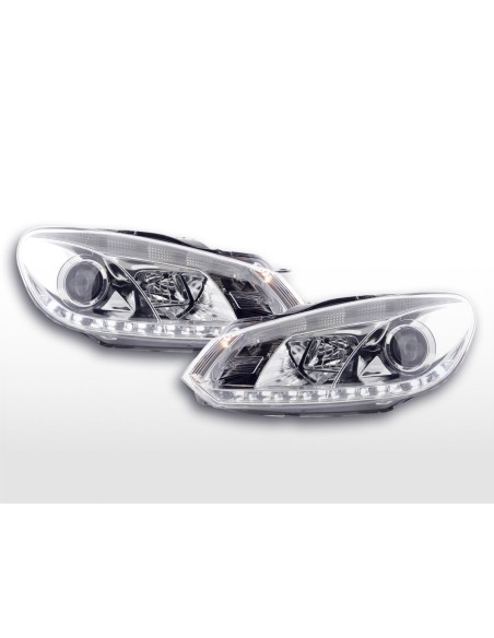 Faro diurno Luci di marcia diurna a LED VW Golf 6 tipo 1K 08- cromato per guida a destra