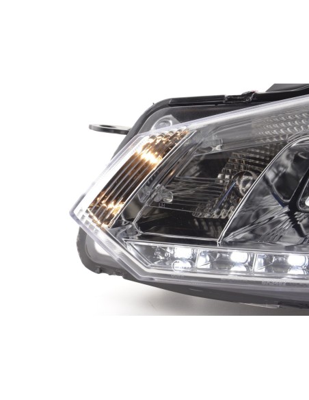 Faro diurno Luci di marcia diurna a LED VW Golf 6 tipo 1K 08- cromato per guida a destra