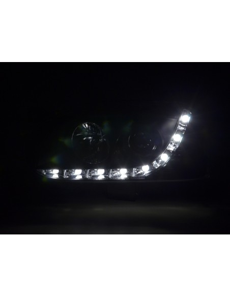 Faro Daylight Luci di marcia diurna a LED VW Golf 3 91-97 nero per guida a destra