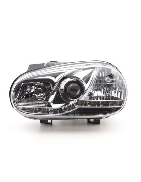 Faro Daylight Luce di marcia diurna a LED VW Golf 4 97-03 cromato per veicoli con guida a destra