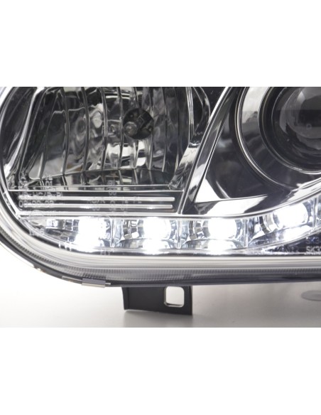 Faro Daylight Luce di marcia diurna a LED VW Golf 4 97-03 cromato per veicoli con guida a destra