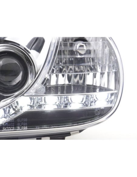 Faro Daylight Luce di marcia diurna a LED VW Golf 4 97-03 cromato per veicoli con guida a destra