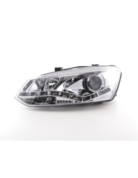 Faro diurno Luci di marcia diurna a LED VW Polo 6R 09- cromato per guida a destra