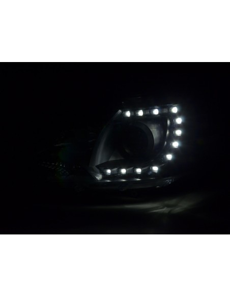 Set fari Daylight Luci di marcia diurna a LED VW Bus T5 dal 2009 nere