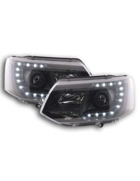 Set fari Daylight Luci di marcia diurna a LED VW Bus T5 dal 2009 nere
