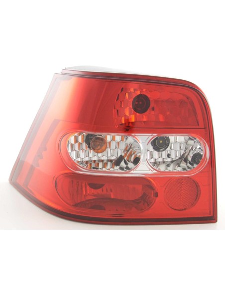 Fanali posteriori VW Golf 4 98-02, rosso / trasparente