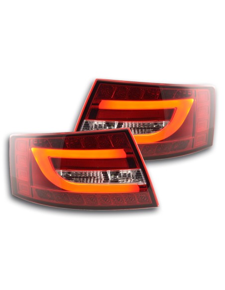 Fanali posteriori a LED set Audi A6 Limo (4F) 04-08 rosso / trasparente