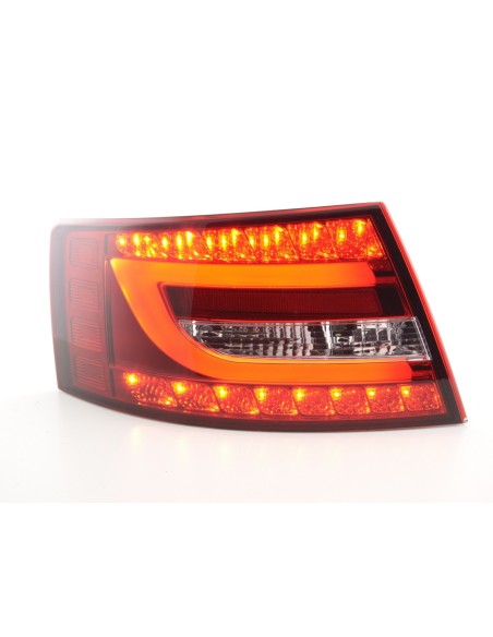 Fanali posteriori a LED set Audi A6 Limo (4F) 04-08 rosso / trasparente