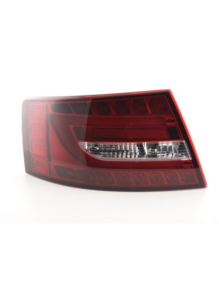 Fanali posteriori a LED set Audi A6 Limo (4F) 04-08 rosso / trasparente