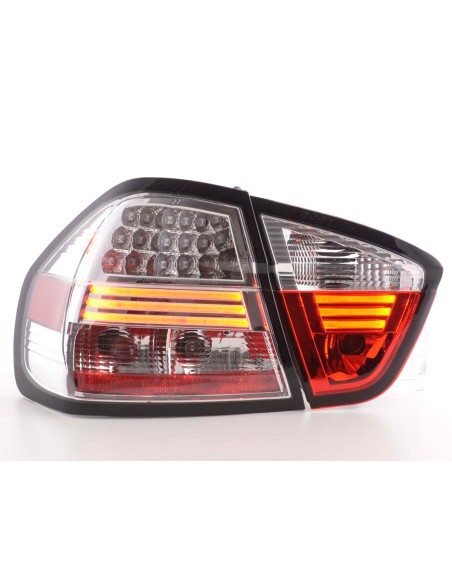 Fanali posteriori a LED set BMW Serie 3 E90 berlina 05-08 cromato