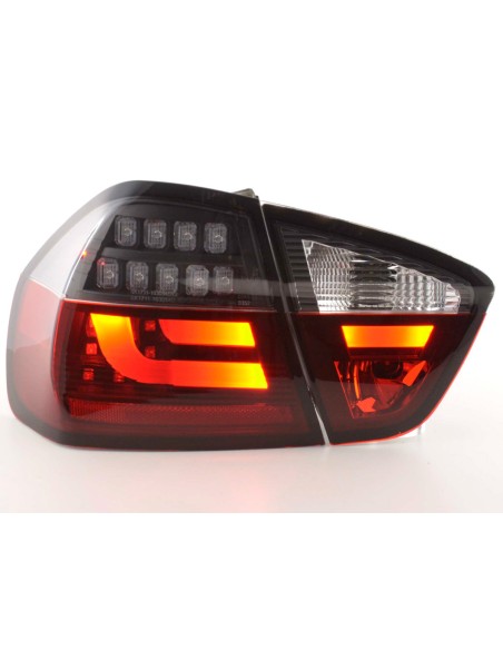 Set di luci posteriori a LED BMW Serie 3 E90 Limo 05-08 rosso / nero