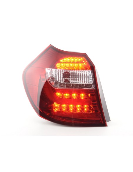 Fanali posteriori a LED set BMW Serie 1 E87 / E81 3/5 porte. 04-06 trasparente / rosso