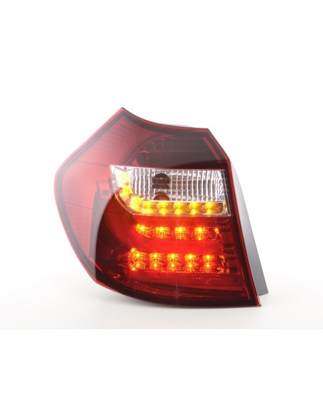 Fanali posteriori a LED set BMW Serie 1 E87 / E81 3/5 porte. 04-06 trasparente / rosso