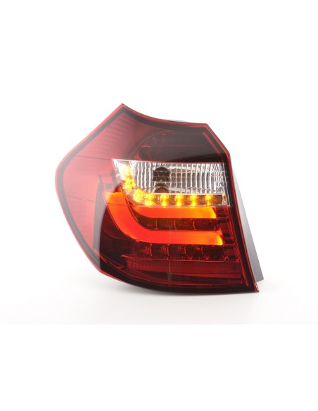 Fanali posteriori a LED set BMW Serie 1 E87 / E81 3/5 porte. 07-11 trasparente / rosso