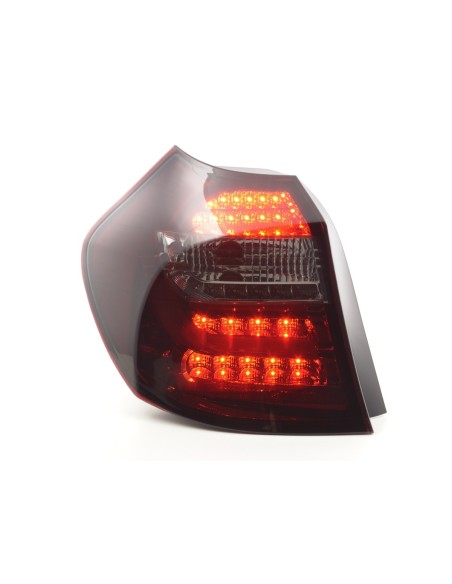 Fanali posteriori a LED set BMW Serie 1 E87 / E81 3/5 porte. 04-07 rosso / nero