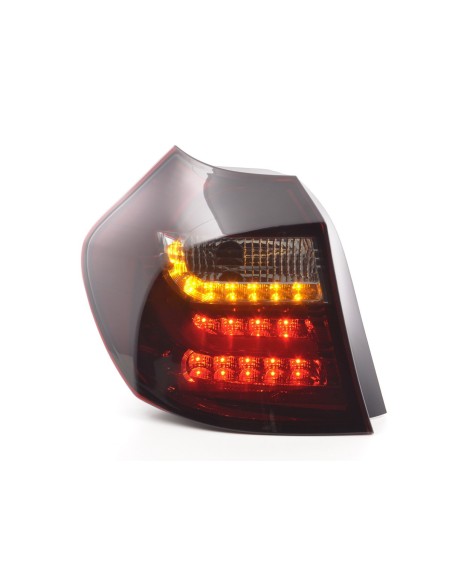 Fanali posteriori a LED set BMW Serie 1 E87 / E81 3/5 porte. 04-07 rosso / nero
