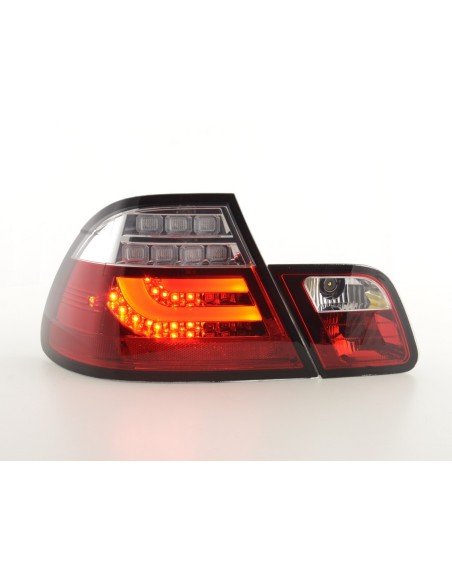 Set di luci posteriori a LED BMW Serie 3 E46 Coupé 03-07 rosso / trasparente