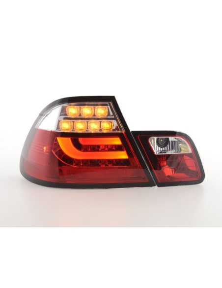 Set di luci posteriori a LED BMW Serie 3 E46 Coupé 03-07 rosso / trasparente