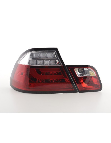 Set di luci posteriori a LED BMW Serie 3 E46 Coupé 03-07 rosso / trasparente