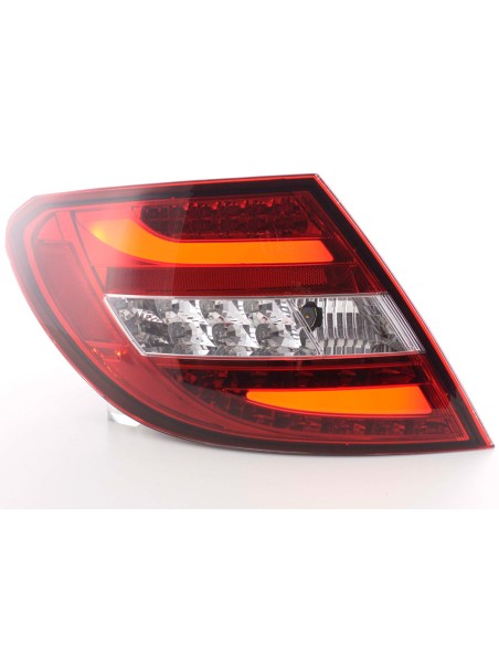 Fanali posteriori a LED set Mercedes Classe C tipo W204 2011- rosso / trasparente