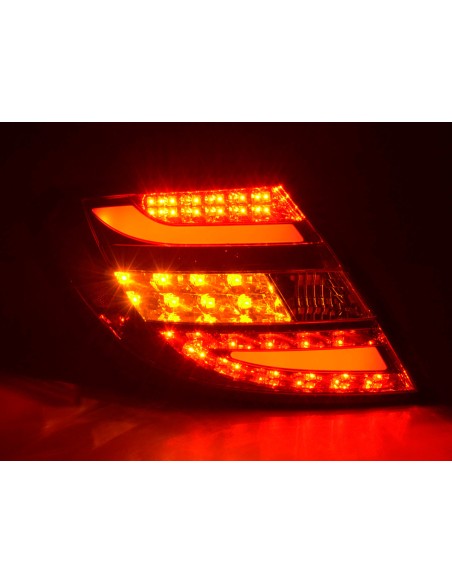 Fanali posteriori a LED set Mercedes Classe C tipo W204 2011- rosso / trasparente