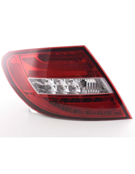 Fanali posteriori a LED set Mercedes Classe C tipo W204 2011- rosso / trasparente