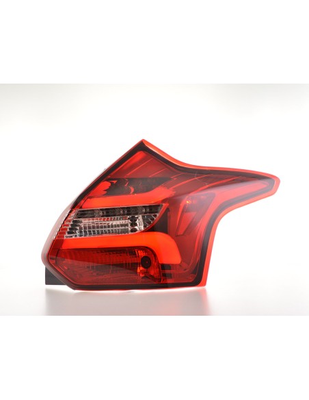 Fanali posteriori a LED Ford Focus 3 hatchback 11-14 rosso / trasparente