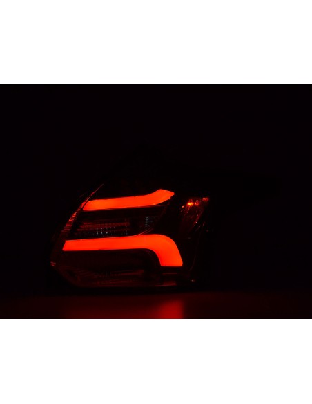 Fanali posteriori a LED Ford Focus 3 hatchback 11-14 rosso / trasparente