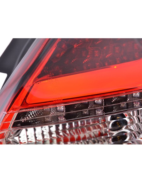 Fanali posteriori a LED Ford Focus 3 hatchback 11-14 rosso / trasparente