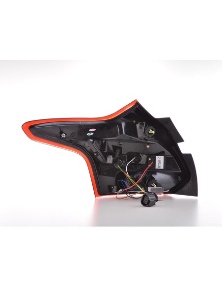 Fanali posteriori a LED Ford Focus 3 hatchback 11-14 rosso / trasparente