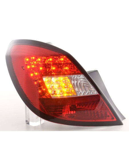 Set di luci posteriori a LED Opel Corsa D 5 porte 06-10 rosso / trasparente