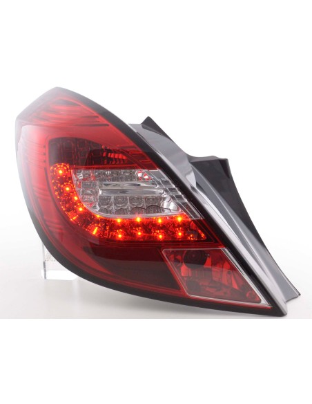 Set di luci posteriori a LED Opel Corsa D 3 porte 06-10 rosso / trasparente