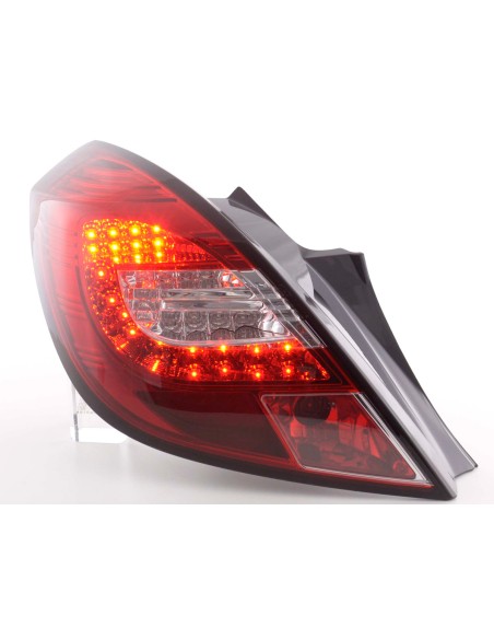 Set di luci posteriori a LED Opel Corsa D 3 porte 06-10 rosso / trasparente